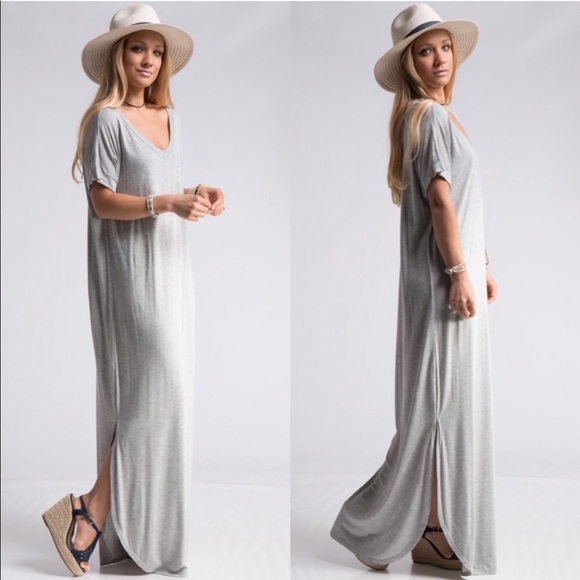Sold ❗️✨ New Gray Dolman Maxi Dress! - Picture 2 of 4
